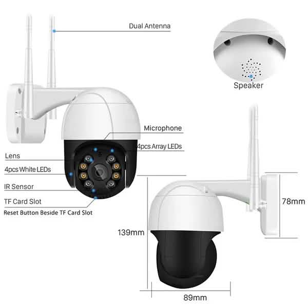 AI Human Detection Wireless Home Security Camera Security Cameras - Tophatter Daily Deals