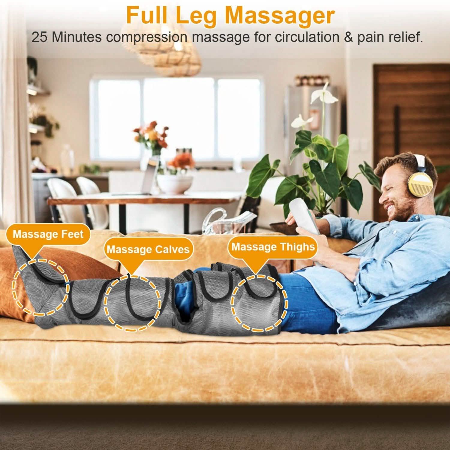 Air Compression Calf Feet Thigh Foot Massager Health & Wellness - Tophatter Daily Deals