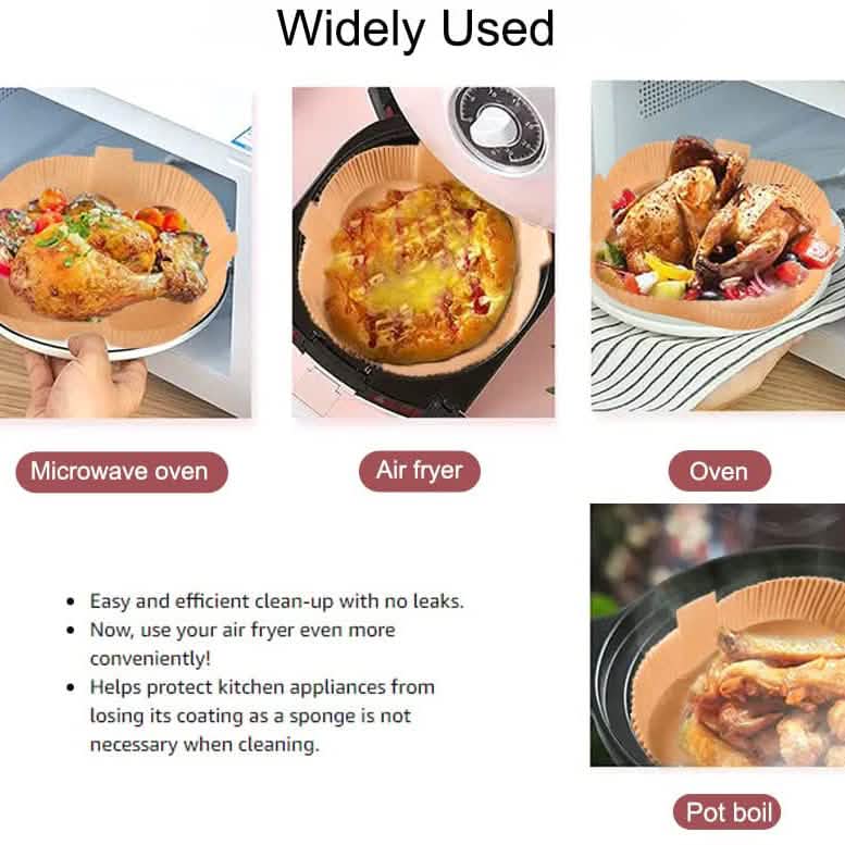 100-Pack: Air Fryer Disposable Paper Liners Kitchen Tools & Gadgets - Tophatter Daily Deals