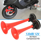 Air Horn Dual Trumpet 12V 115DB Automotive - Tophatter Daily Deals