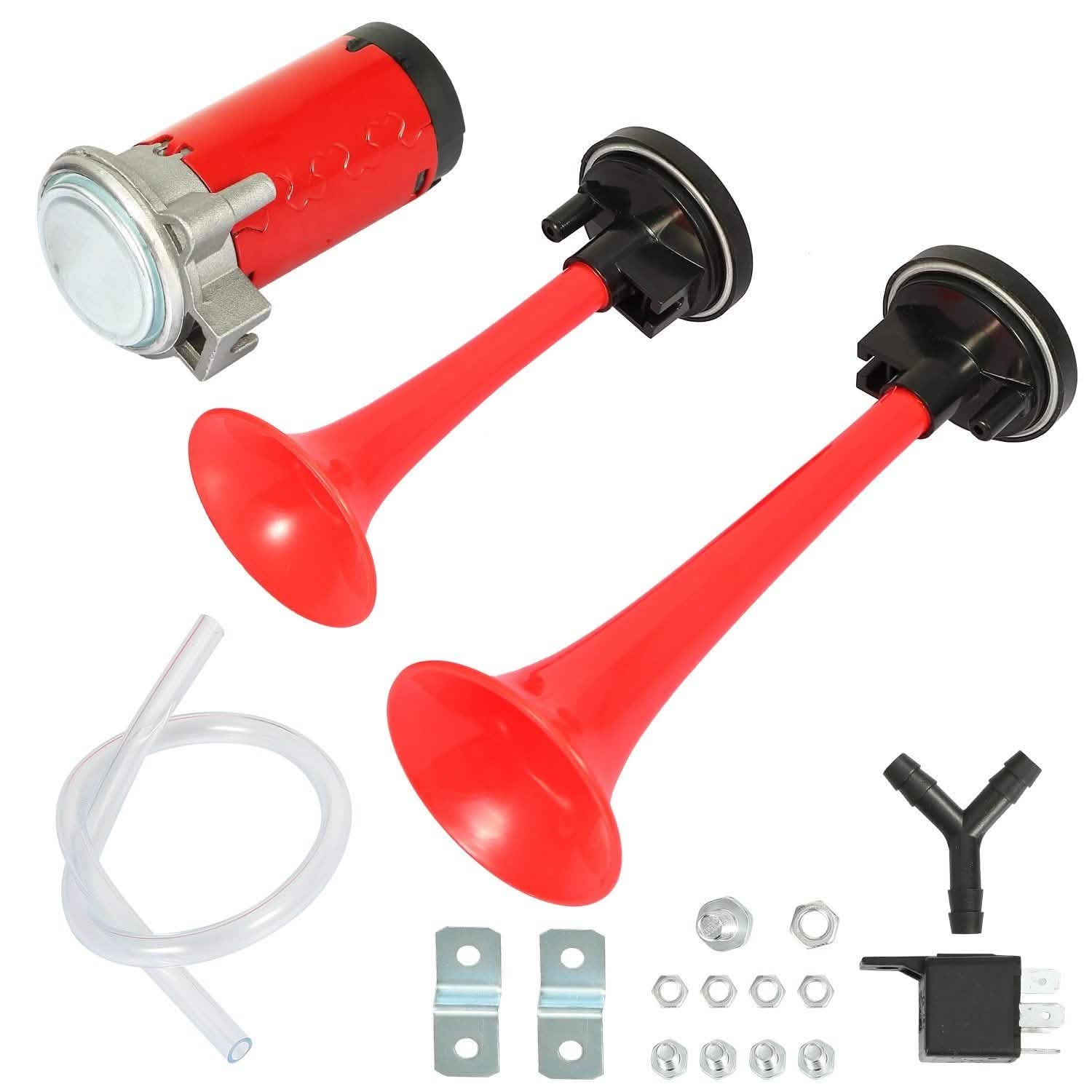 Air Horn Dual Trumpet 12V 115DB Automotive - Tophatter Daily Deals