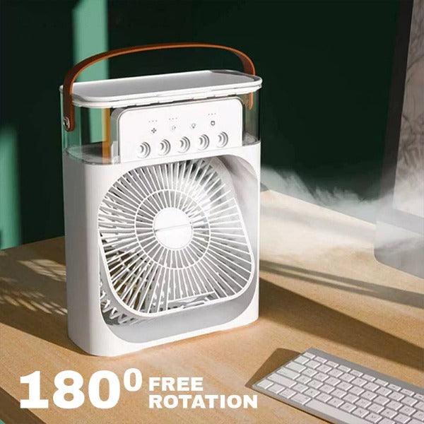 Water Air Cooler Fan - 3 in 1 Ice Cold Cooling Air Conditioner Humidifier Portable Mini Air Cooler Fan Summer & Swimming - Tophatter Daily Deals