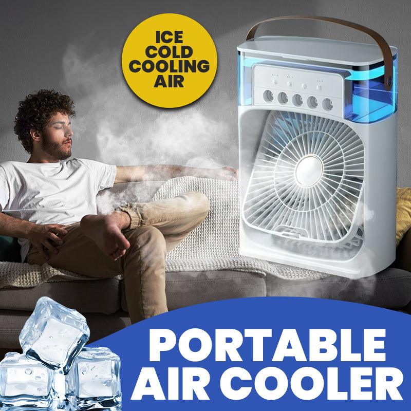 Water Air Cooler Fan - 3 in 1 Ice Cold Cooling Air Conditioner Humidifier Portable Mini Air Cooler Fan Summer & Swimming - Tophatter Daily Deals