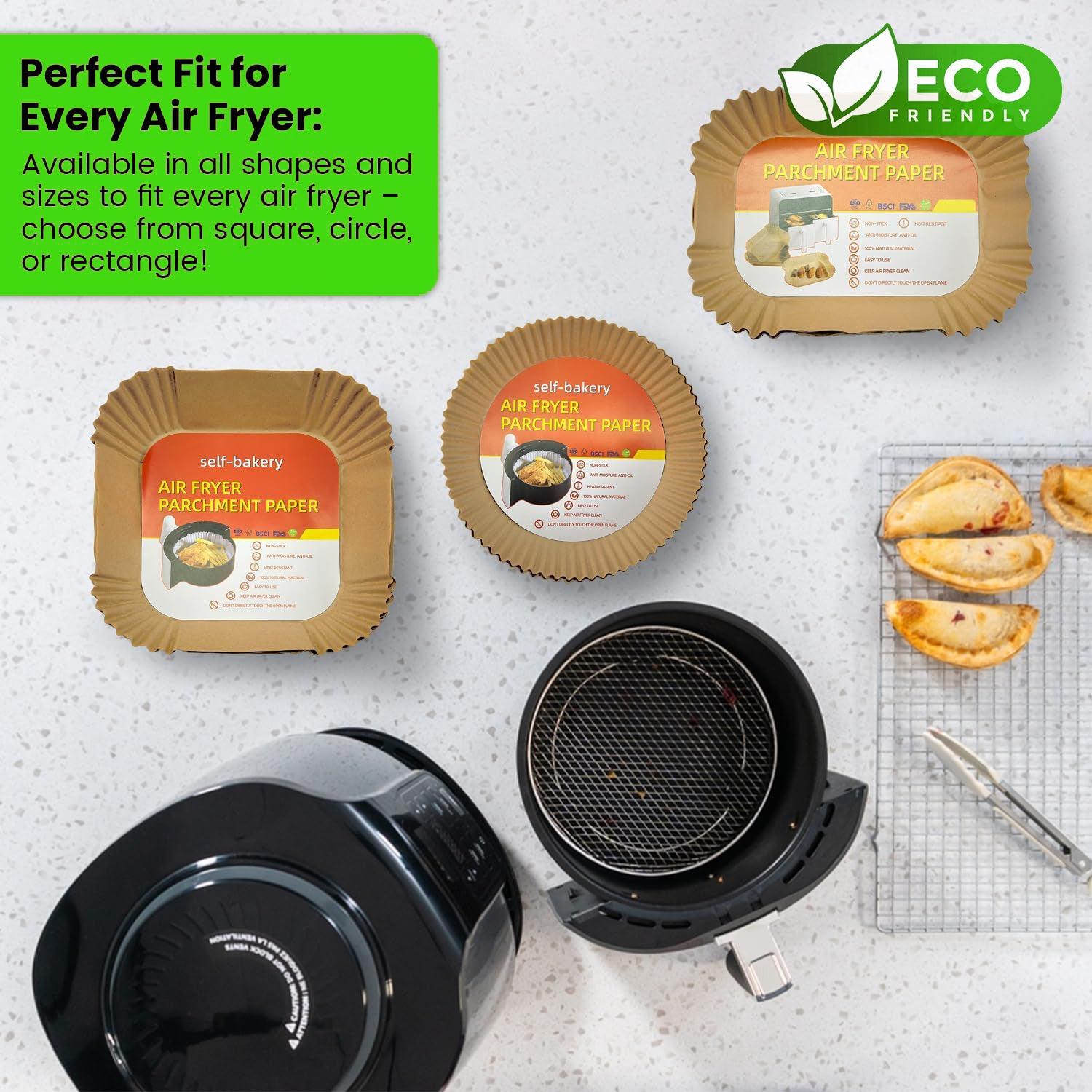 Air Fryer Disposable Paper Liner - 100pcs Non-stick Baking Steamer Paper Liner Parchment Round Home - Tophatter Daily Deals