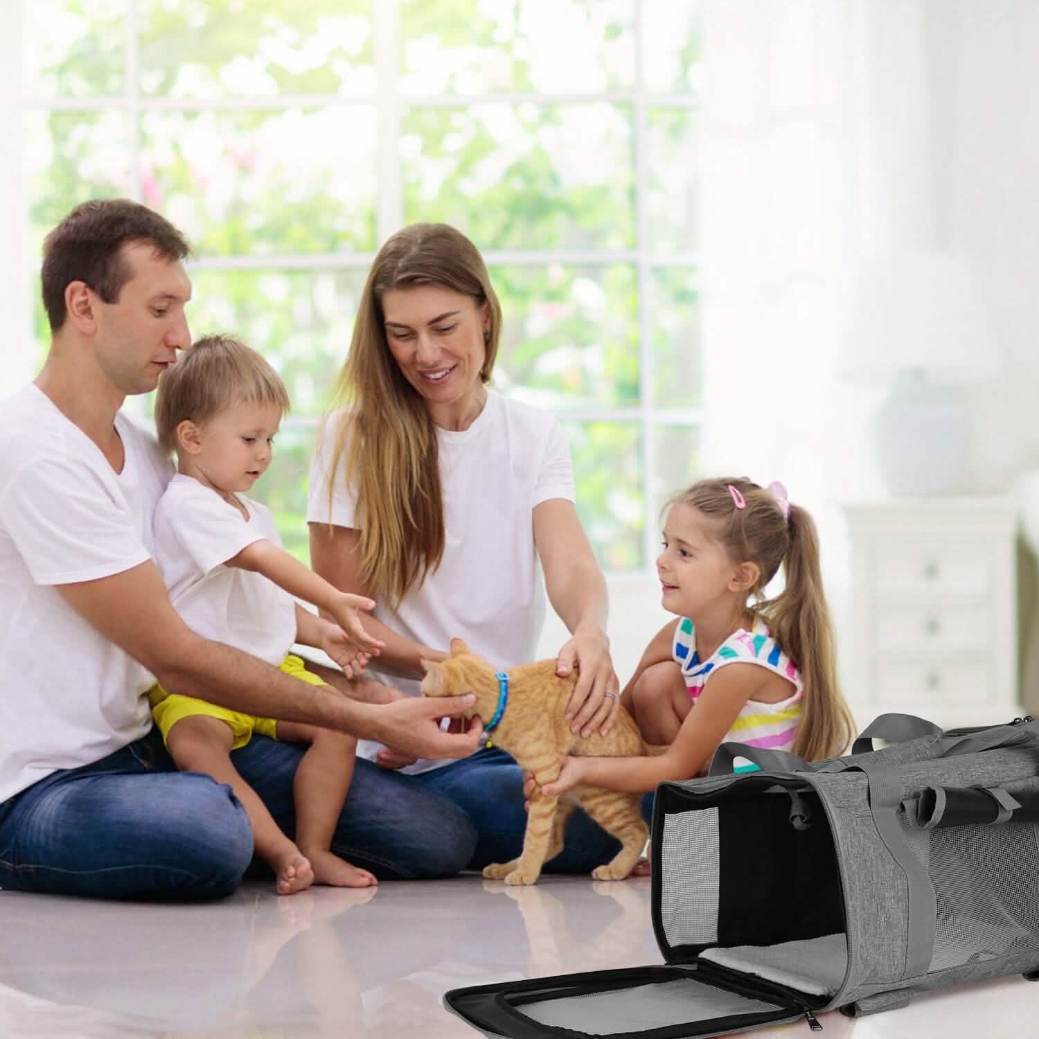 Airline Approved Rolling Pet Carrier with Telescopic Handle Shoulder Strap Pet Supplies - Tophatter Daily Deals