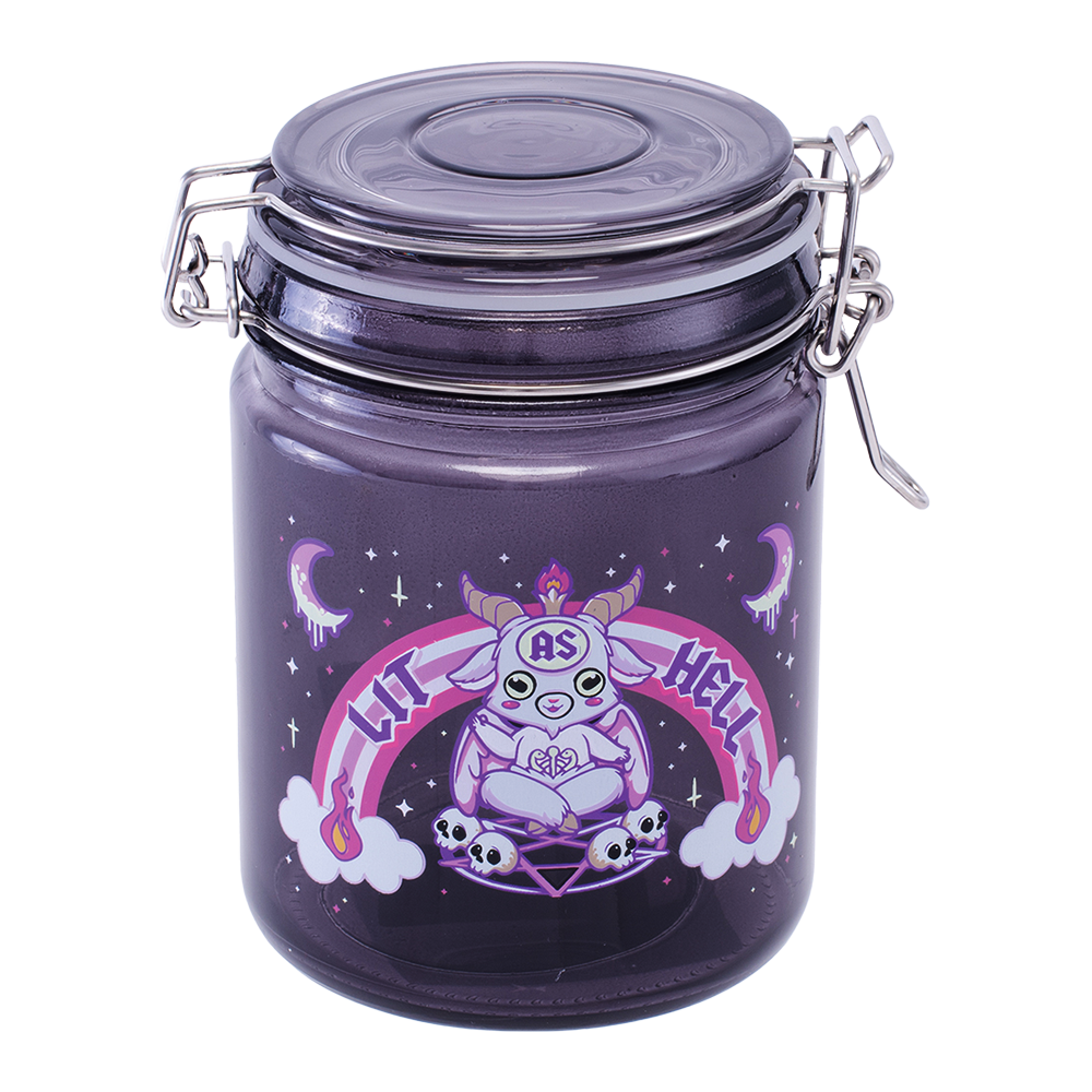 Airtight Glass Storage Jar | Lit As Hell Stash Jars - Tophatter Daily Deals