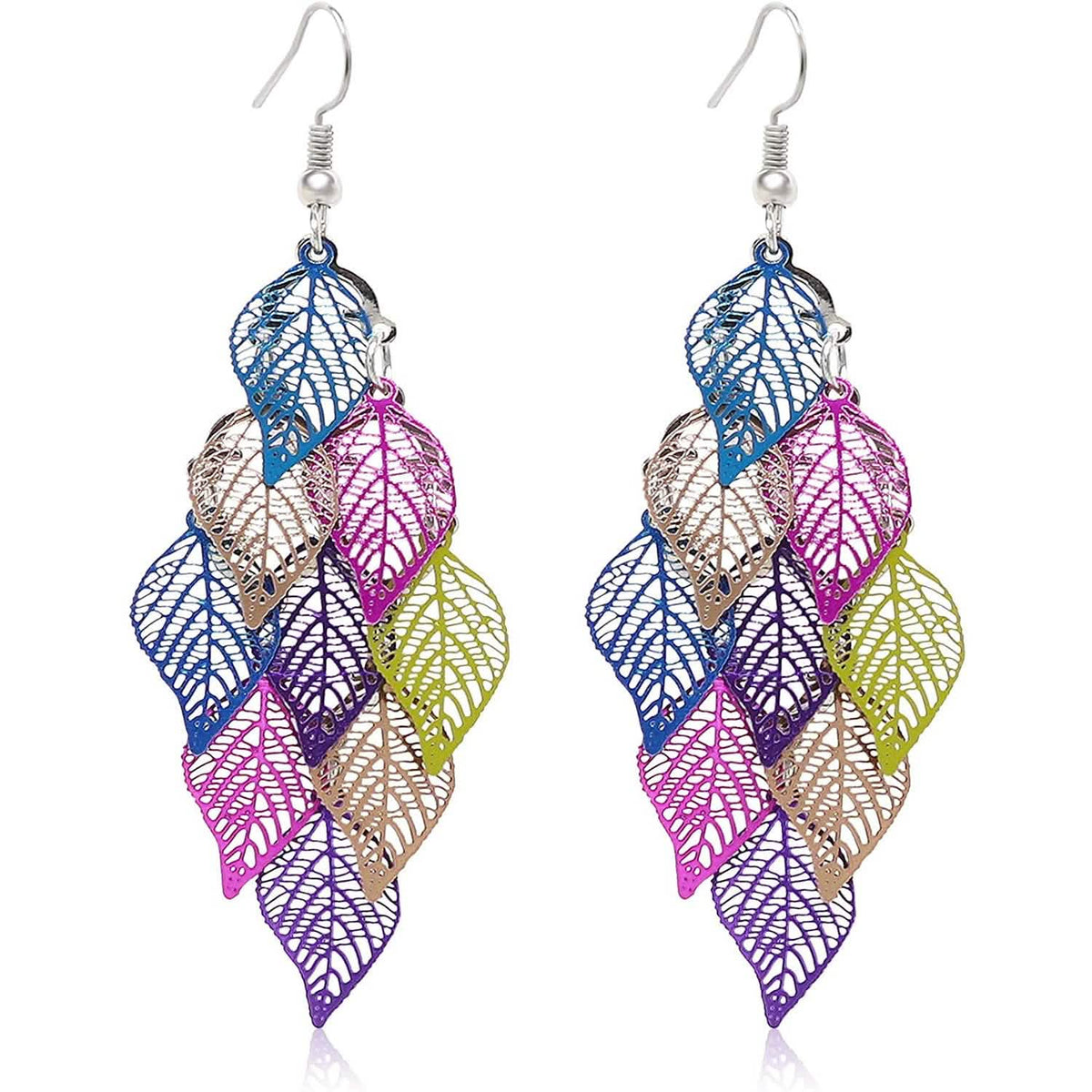 Aisansty Handmade Boho Super Lightweight Chandelier Dangle Drop Earring Multicolor Earrings - Tophatter Daily Deals