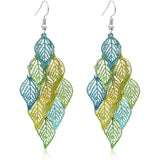 Aisansty Handmade Boho Super Lightweight Chandelier Dangle Drop Earring Green Earrings - Tophatter Daily Deals