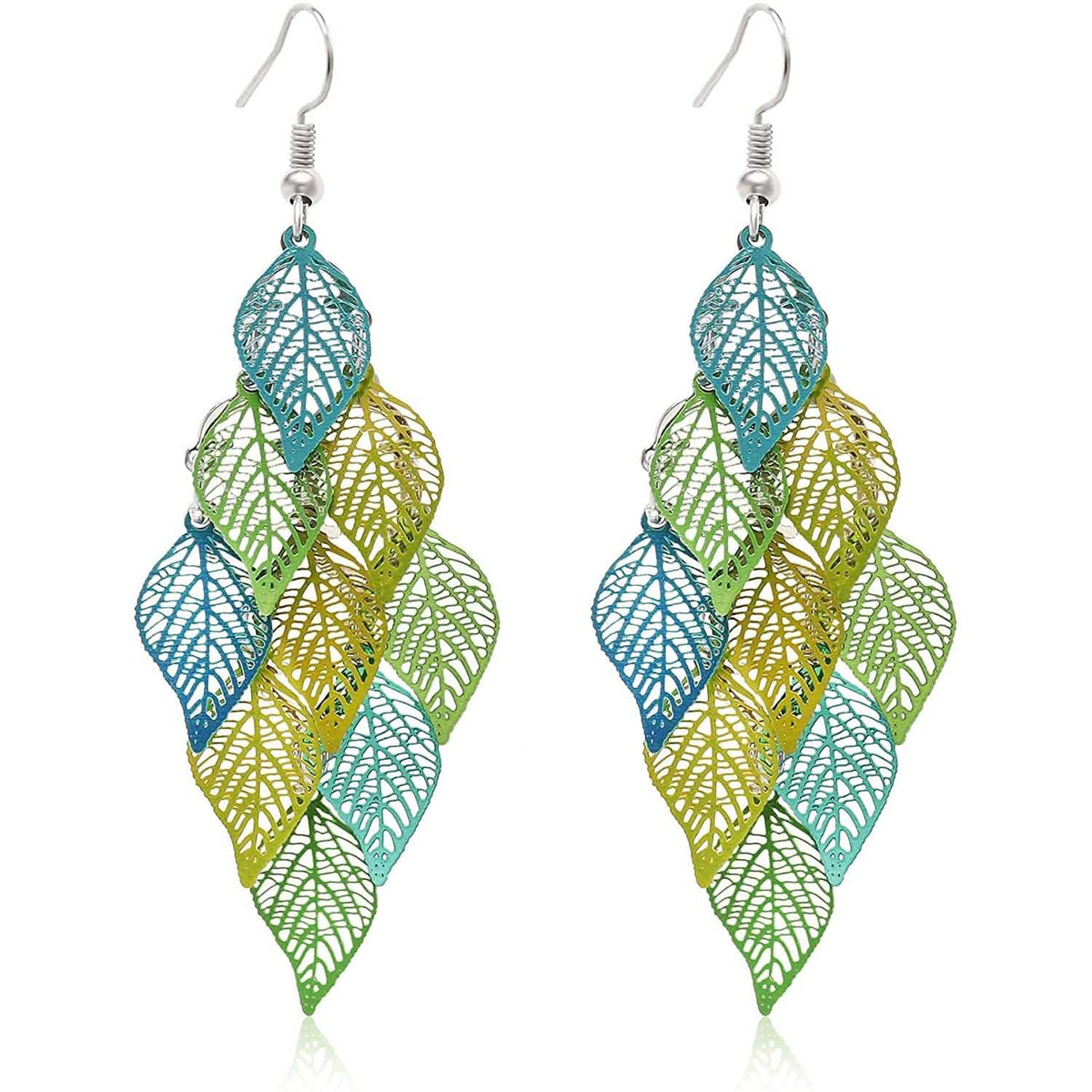 Aisansty Handmade Boho Super Lightweight Chandelier Dangle Drop Earring Green Earrings - Tophatter Daily Deals