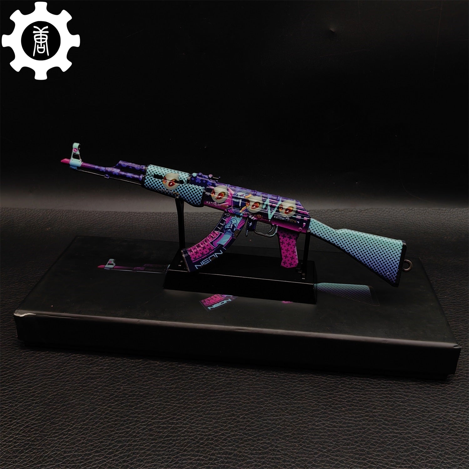 AK47 Neon Rider Case Hardened AK47 Vulcan Metal Gun Miniature - Tophatter Daily Deals