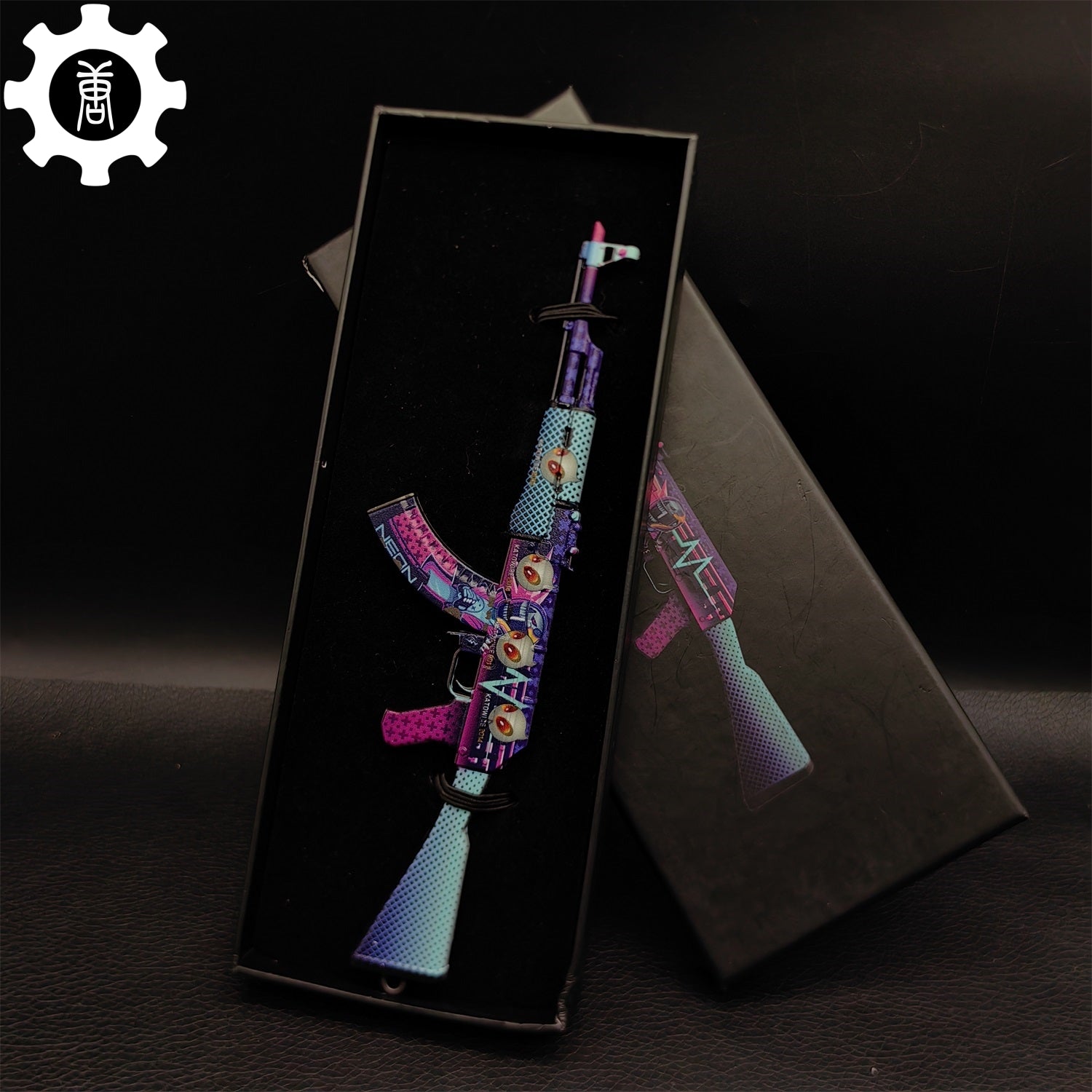 AK47 Neon Rider Case Hardened AK47 Vulcan Metal Gun Miniature AK-47 Neon Rider Only - Tophatter Daily Deals