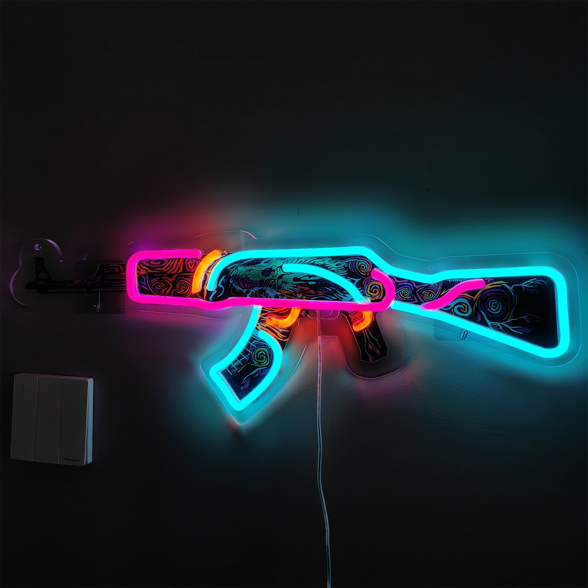 Customized AK47 Rare Skin Neon Light Game Room Decor - Tophatter Daily Deals