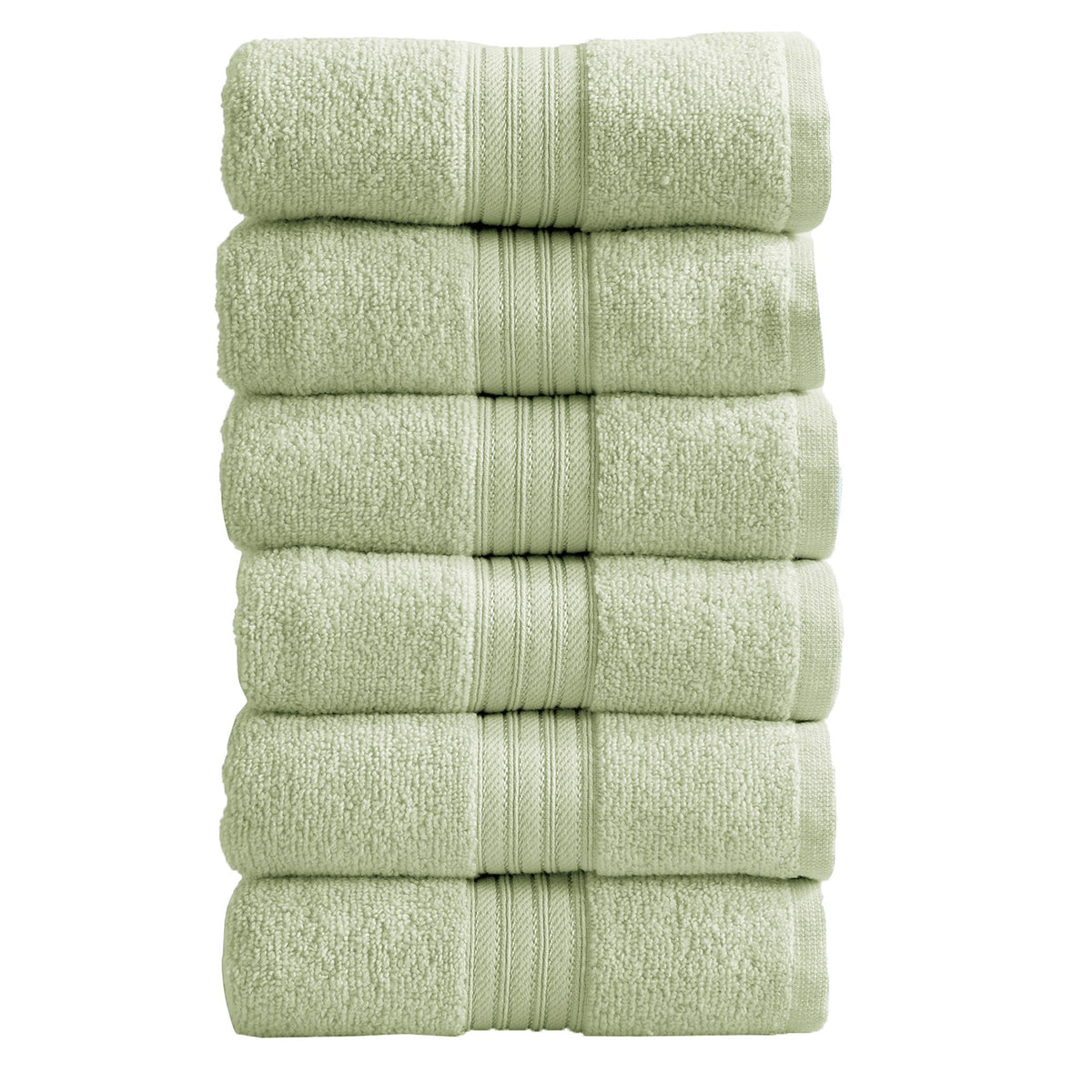 Cotton Terry Bath Towel Set - Cooper Collection Hand Towel (Pack of 6) Seagreen Bath - Tophatter Daily Deals
