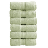 Cotton Terry Bath Towel Set - Cooper Collection Hand Towel (Pack of 6) Seagreen Bath - Tophatter Daily Deals