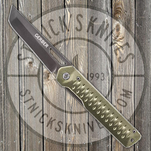 Gerber - Ayako - Frame Lock - Green Aluminum - 30-001690 Knives - Tophatter Daily Deals