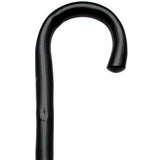 Natural Tourist Cane: Ebony-Black, Knotted Chestnut Shaft Tourist Handled Canes - Tophatter Daily Deals