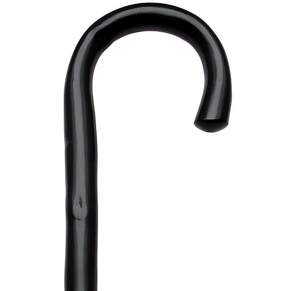 Natural Tourist Cane: Ebony-Black, Knotted Chestnut Shaft Tourist Handled Canes - Tophatter Daily Deals