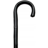 Natural Tourist Cane: Ebony-Black, Knotted Chestnut Shaft Tourist Handled Canes - Tophatter Daily Deals
