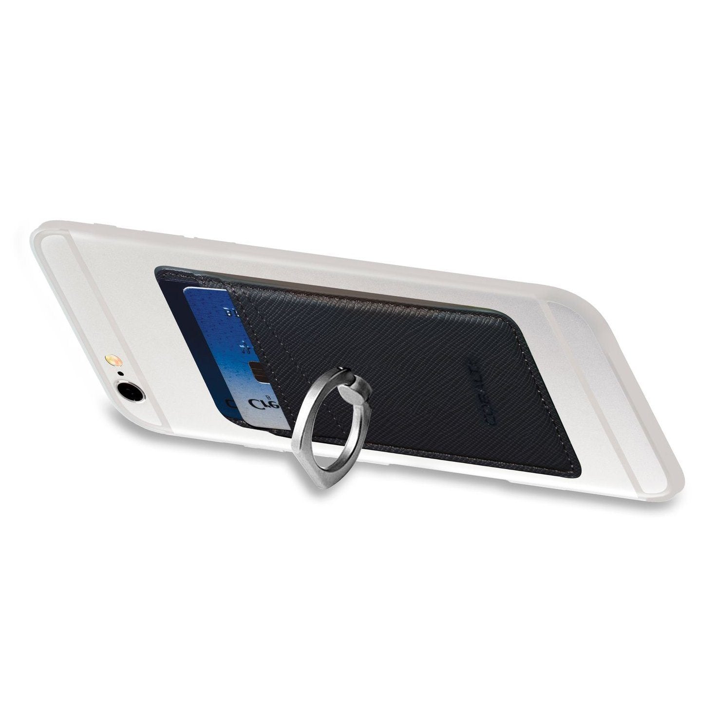 All-in-One Ring Grip Wallet and Magnetic Airvent Mount Combo Pack Phone Holder - Tophatter Daily Deals