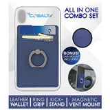 All-in-One Ring Grip Wallet and Magnetic Airvent Mount Combo Pack Phone Holder - Tophatter Daily Deals
