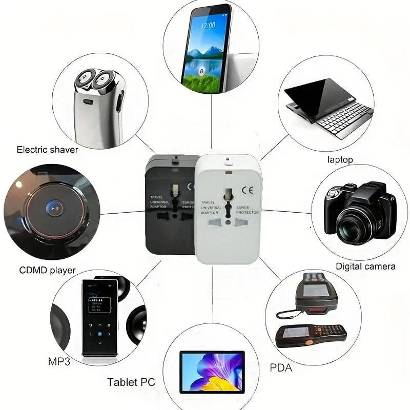 All-in-One Universal Travel Charger with Dual USB Charging Ports USB Charger - Tophatter Daily Deals