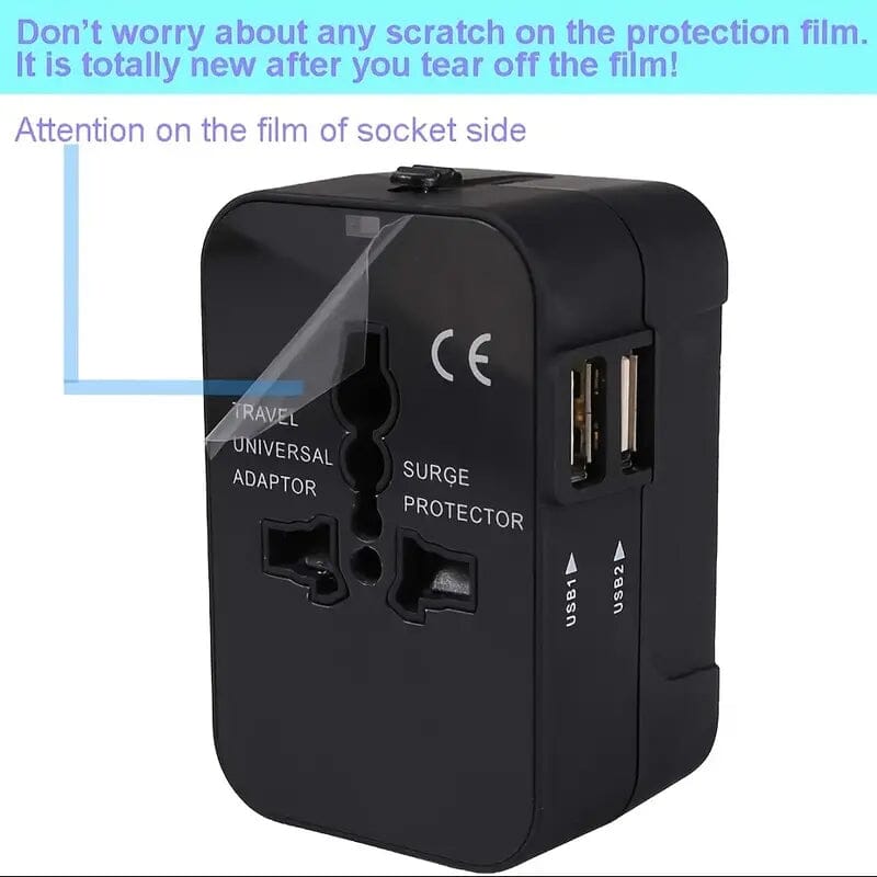 All-in-One Universal Travel Charger with Dual USB Charging Ports USB Charger - Tophatter Daily Deals