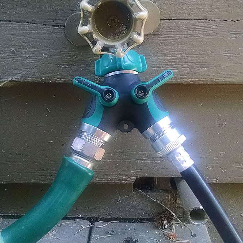 All Metal Body Garden Hose Splitter Garden & Patio - Tophatter Daily Deals