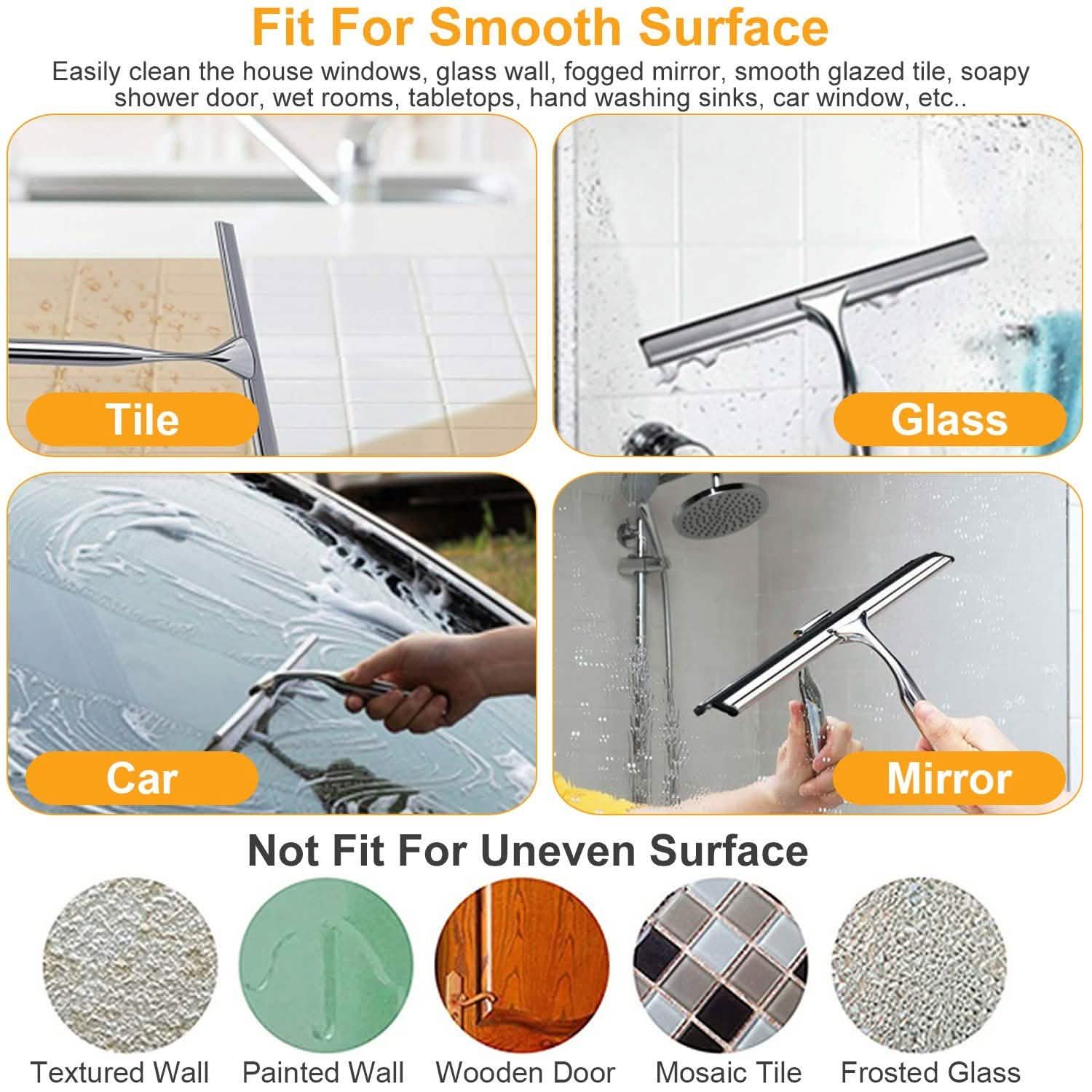 All Purpose Stainless Steel Squeegee Cleaner Bath - Tophatter Daily Deals
