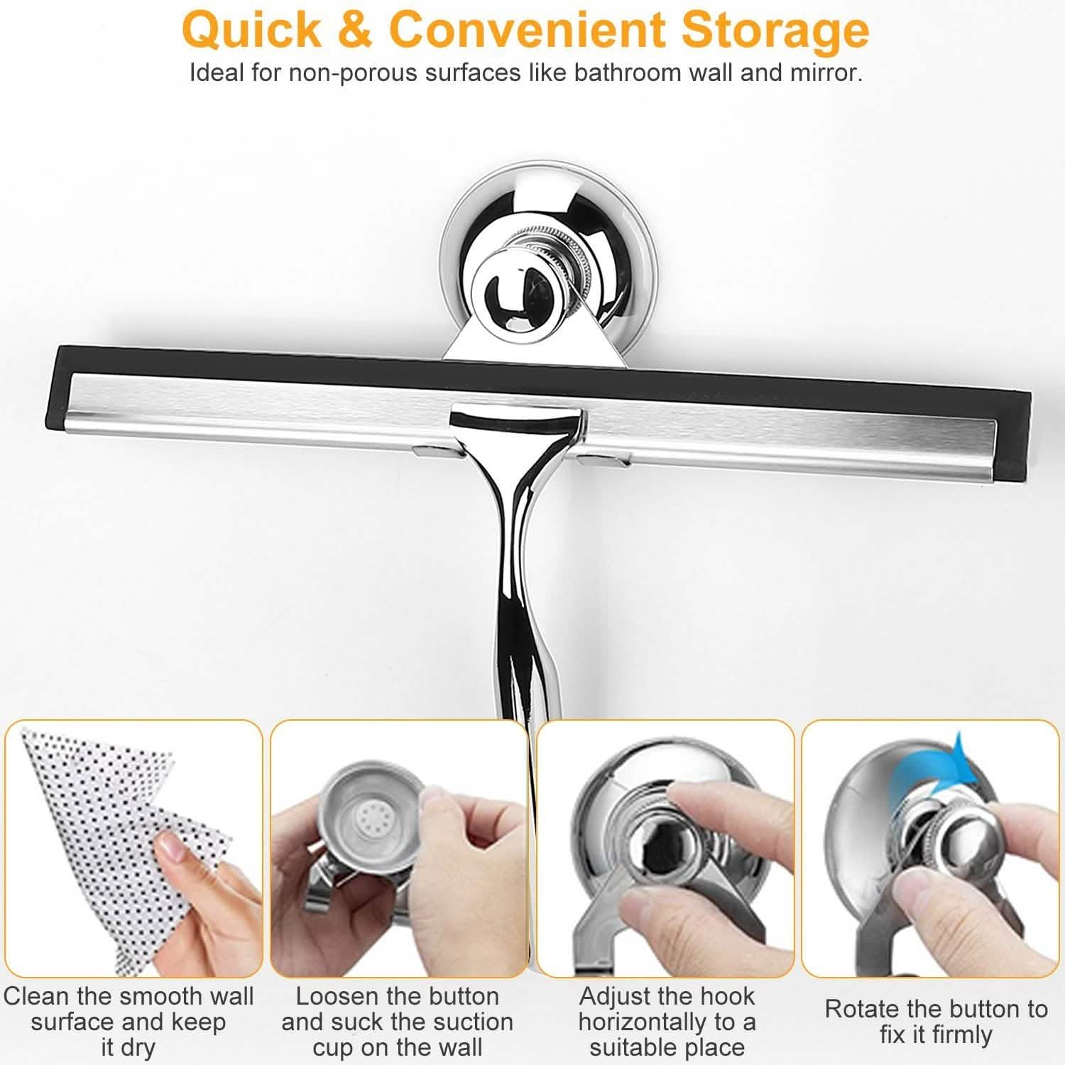 All Purpose Stainless Steel Squeegee Cleaner Bath - Tophatter Daily Deals