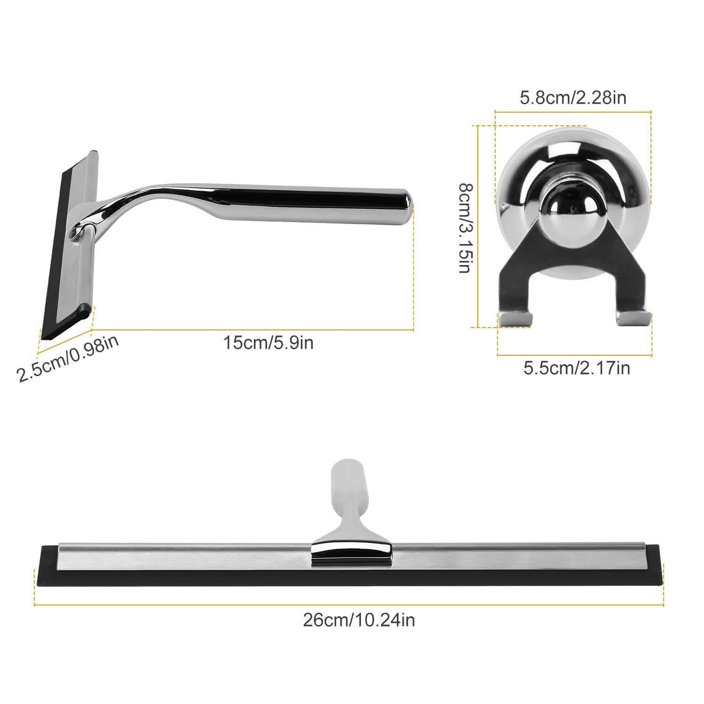 All Purpose Stainless Steel Squeegee Cleaner Bath - Tophatter Daily Deals