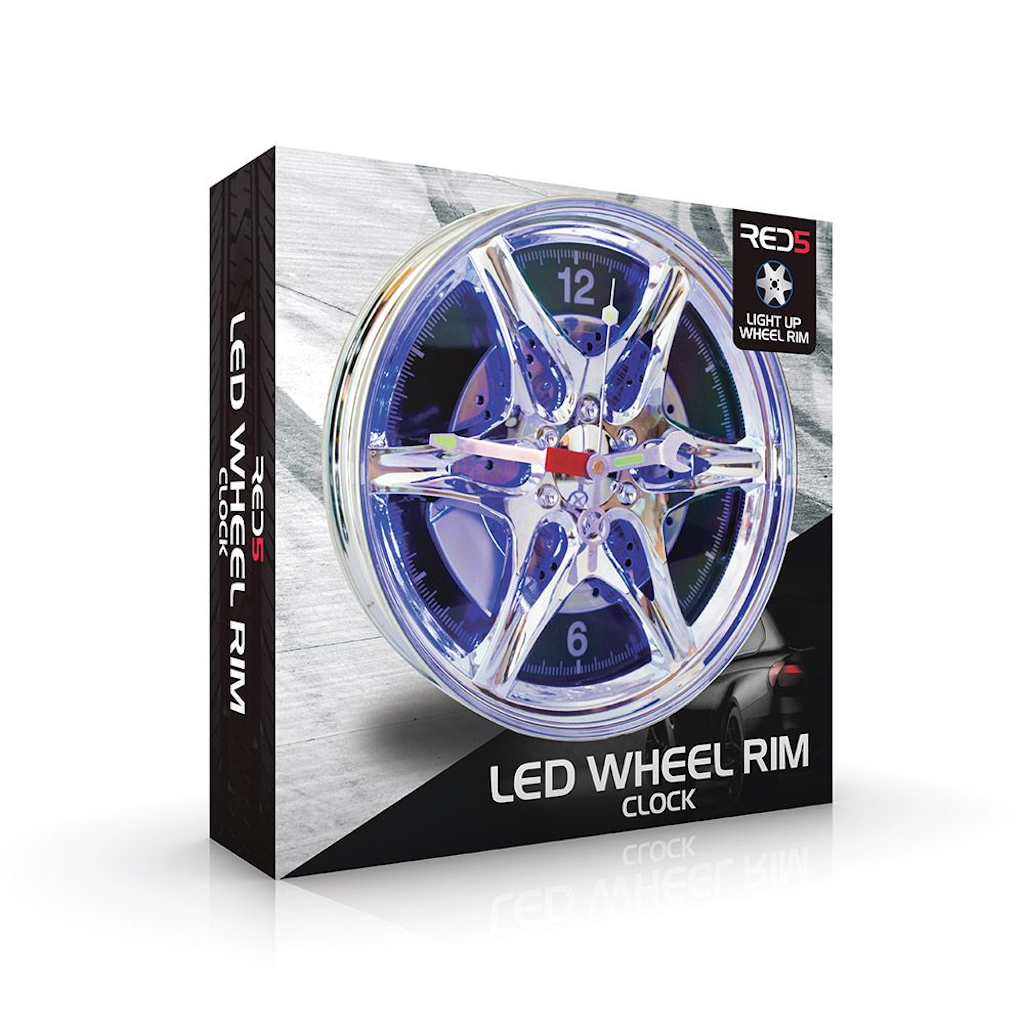 LED Alloy Wheel Rim Clock Wall Clocks - Tophatter Daily Deals