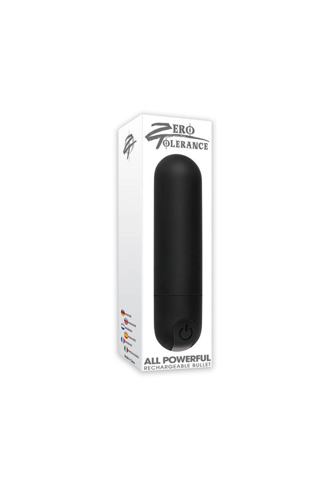 Zero Tolerance - All Powerful Rechargeable Bullet - Black Sex Toy - Tophatter Daily Deals