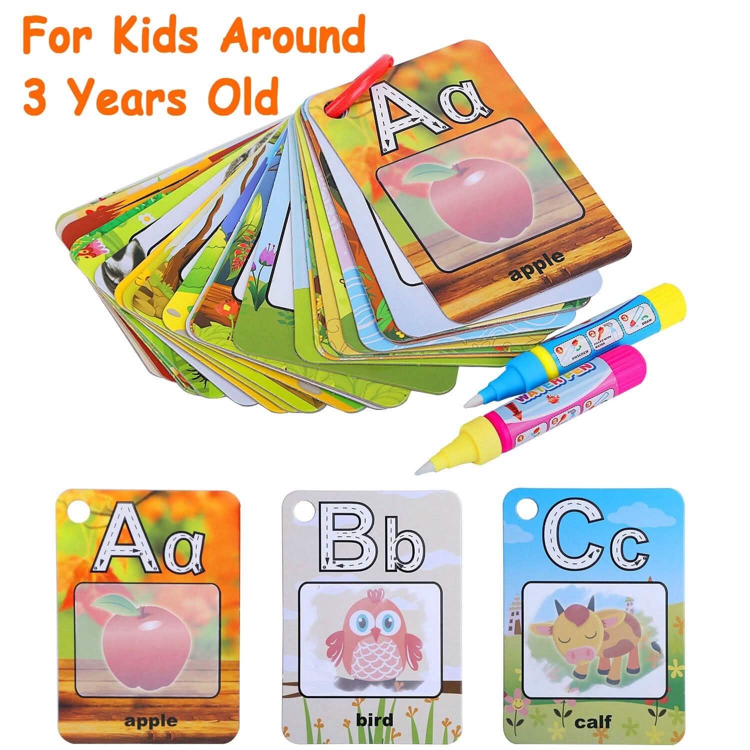 Alphabet Water Coloring Cards with 2 Magic Water Pens Toys & Games - Tophatter Daily Deals