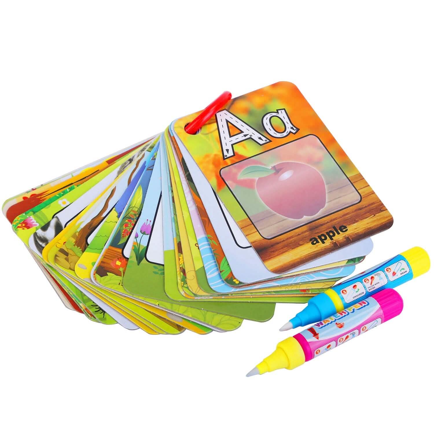 Alphabet Water Coloring Cards with 2 Magic Water Pens Toys & Games - Tophatter Daily Deals