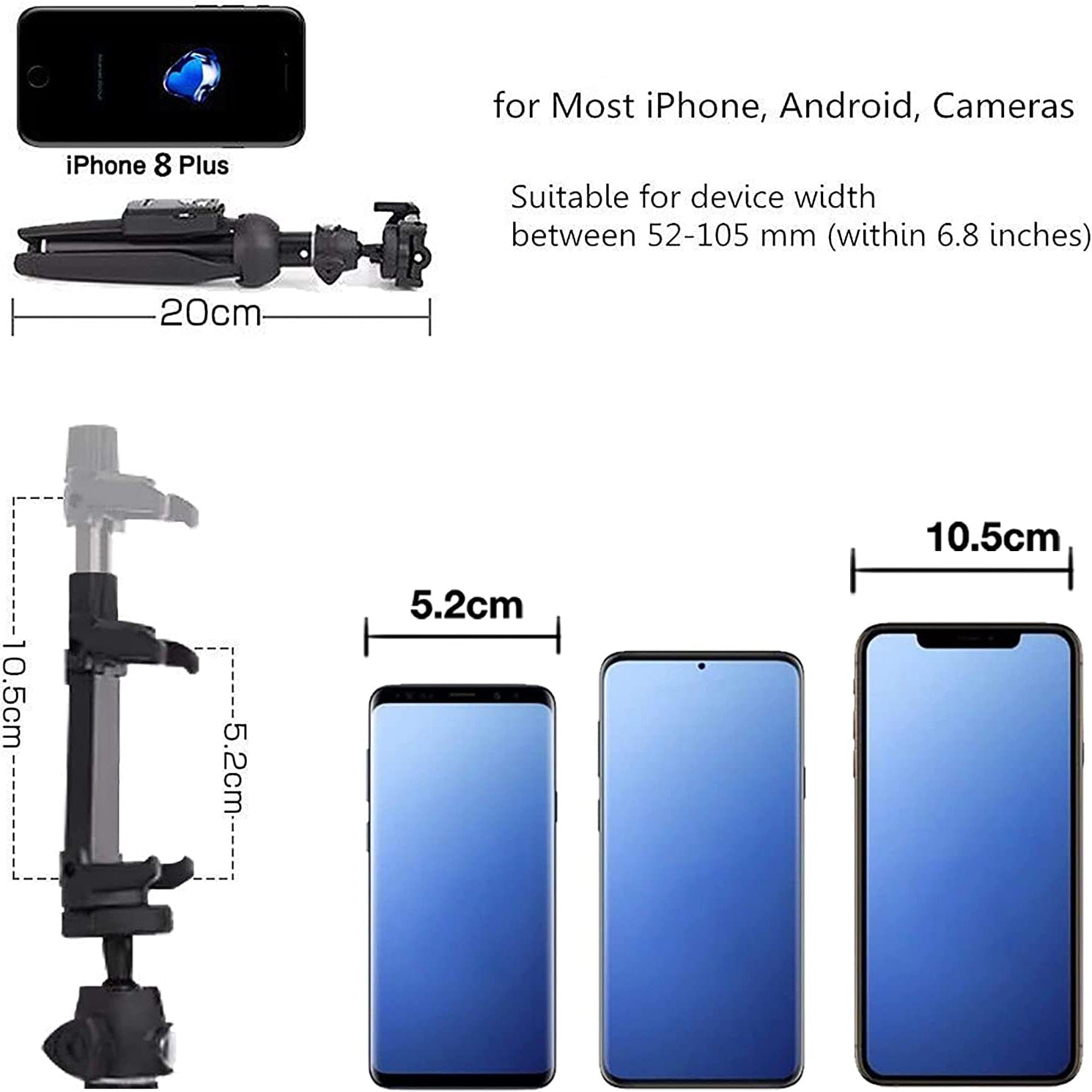 Aluminum Alloy Selfie Stick Phone Tripod Selfie Stick - Tophatter Daily Deals
