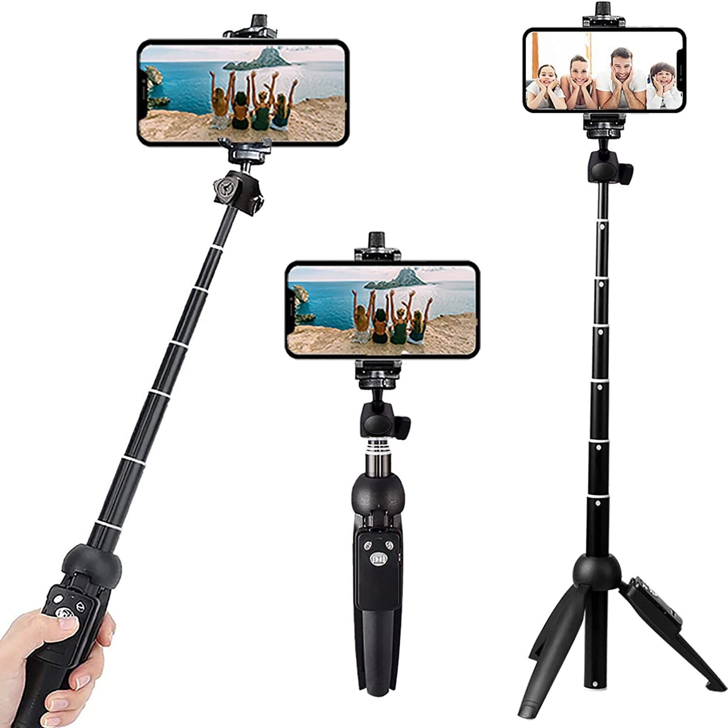 Aluminum Alloy Selfie Stick Phone Tripod Selfie Stick - Tophatter Daily Deals