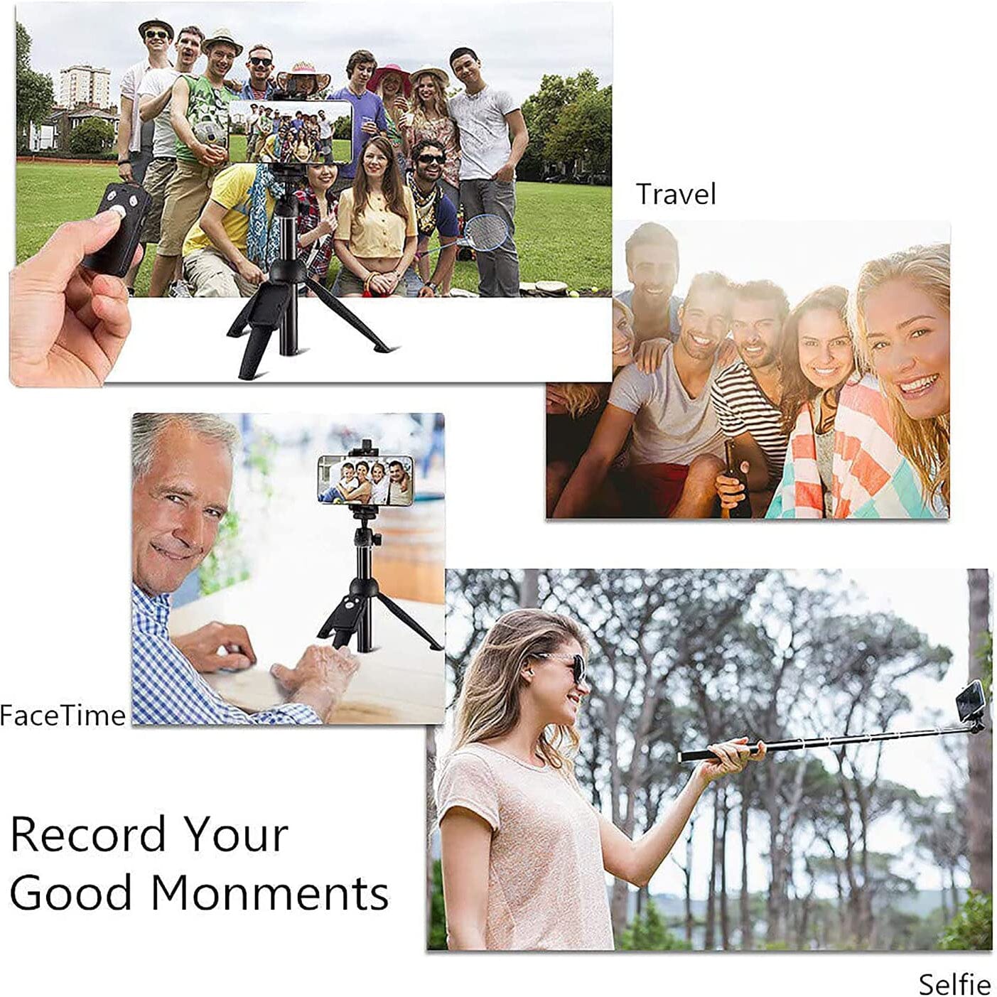 Aluminum Alloy Selfie Stick Phone Tripod Selfie Stick - Tophatter Daily Deals