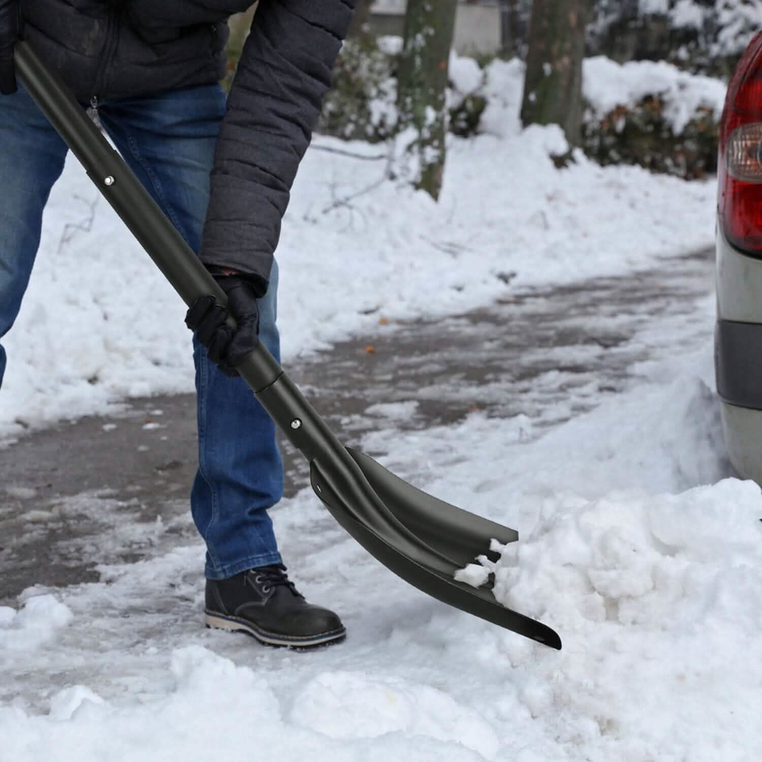 Aluminum Snow Shovel Portable Lightweight Camping Garden Beach Shovel Home Improvement - Tophatter Daily Deals