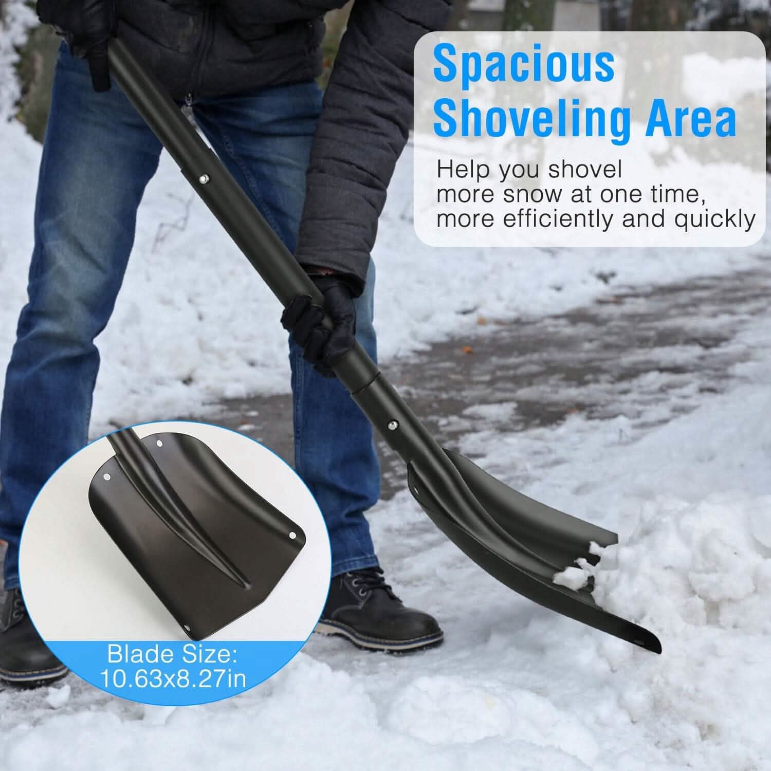 Aluminum Snow Shovel Portable Lightweight Camping Garden Beach Shovel Home Improvement - Tophatter Daily Deals
