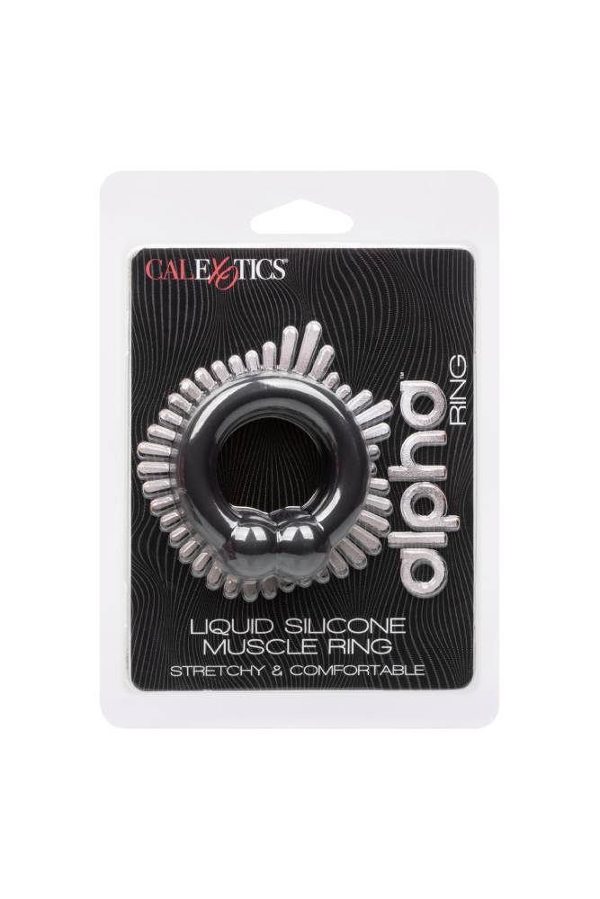Cal Exotics - Alpha - Liquid Silicone Muscle Ring - Black Sex Toy - Tophatter Daily Deals