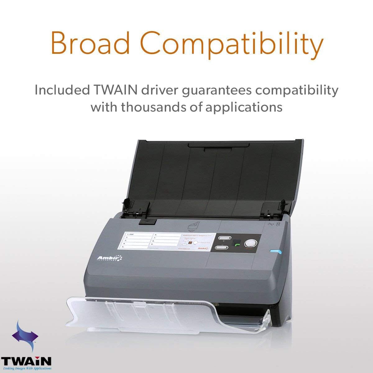 Ambir ImageScan Pro 820ix 20ppm High-Speed ADF Scanner for Windows PC and Mac Scanner - Tophatter Daily Deals