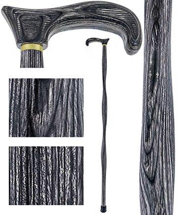USA-Made Twisted Blackwood Cane: Stylish Colorwood Laminate Wooden Colortone Walking Canes - Tophatter Daily Deals