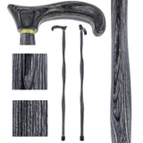 USA-Made Twisted Blackwood Cane: Stylish Colorwood Laminate Wooden Colortone Walking Canes - Tophatter Daily Deals