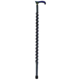 USA-Made Twisted Spiral Cane: Blue Green & Brown Laminate Wooden Colortone Walking Canes - Tophatter Daily Deals