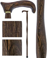 USA-Made Twisted Brown Derby Cane: Unique Colorwood Laminate Wooden Colortone Walking Canes - Tophatter Daily Deals