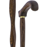 USA-Made Twisted Brown Derby Cane: Unique Colorwood Laminate Wooden Colortone Walking Canes - Tophatter Daily Deals