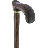 USA-Made Twisted Brown Derby Cane: Unique Colorwood Laminate Wooden Colortone Walking Canes - Tophatter Daily Deals