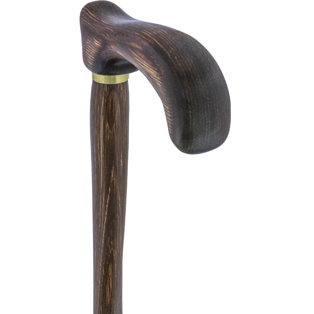 USA-Made Twisted Brown Derby Cane: Unique Colorwood Laminate Wooden Colortone Walking Canes - Tophatter Daily Deals