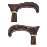 USA-Made Twisted Brown Derby Cane: Unique Colorwood Laminate Wooden Colortone Walking Canes - Tophatter Daily Deals