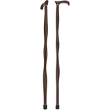 USA-Made Twisted Brown Derby Cane: Unique Colorwood Laminate Wooden Colortone Walking Canes - Tophatter Daily Deals